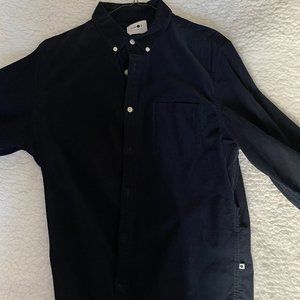NN. 07 Levon 5969 Men's Button Down Shirt Black #999 (Medium)